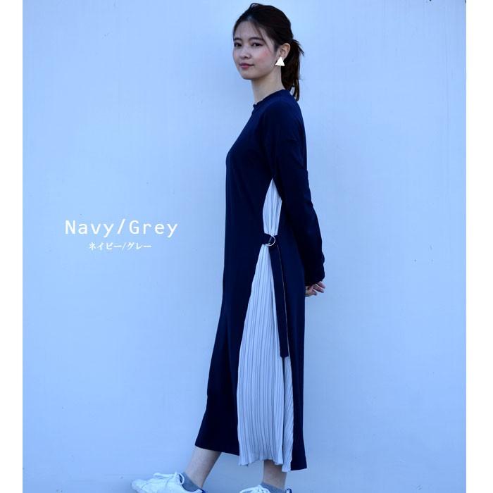一部即納 サイドプリーツ ワンピース プリーツ ロング丈 ワンピース切り替えワンピース 異素材ワンピース マキシ丈 ミモレ丈 レディース ワンピース レ Snstyle 3503 S N Style 通販 Yahoo ショッピング