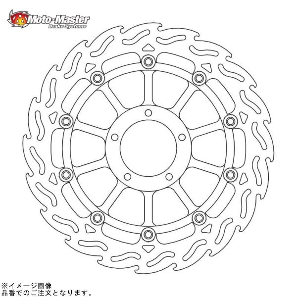 MOTO MASTER モトマスター MM113046SB フロント フレイム ステンローター (ブラックインナー) φ320/左 DUCATI MULTISTRADA1200/MONSTER1100/848