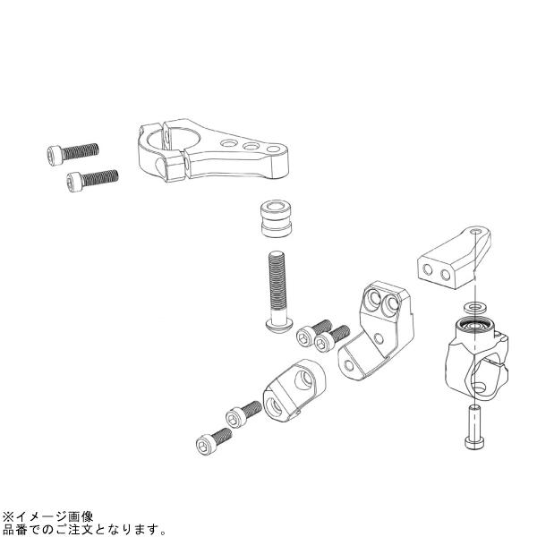 HYPERPRO ハイパープロ 22111036B CNCステダンステーセット 100mm/TYPE-3 ブラック 正ピロボール CT125