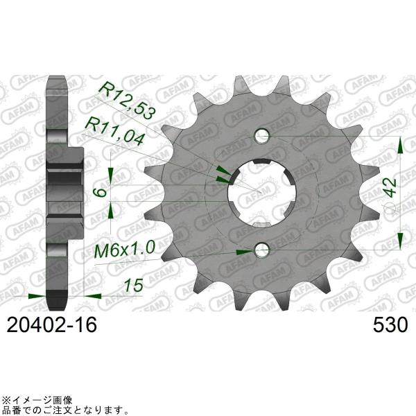 専用 AFAM アファム 20402-16 フロントスプロケット 530-16 NS400R 85-88