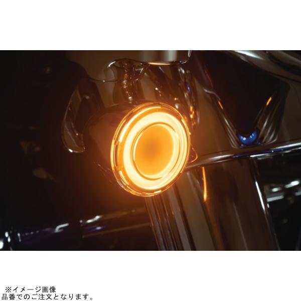 Kuryakyn クリアキン 2904 フロントウインカーLEDコンバート 橙/橙 Smoke Lens HD Bullet Style