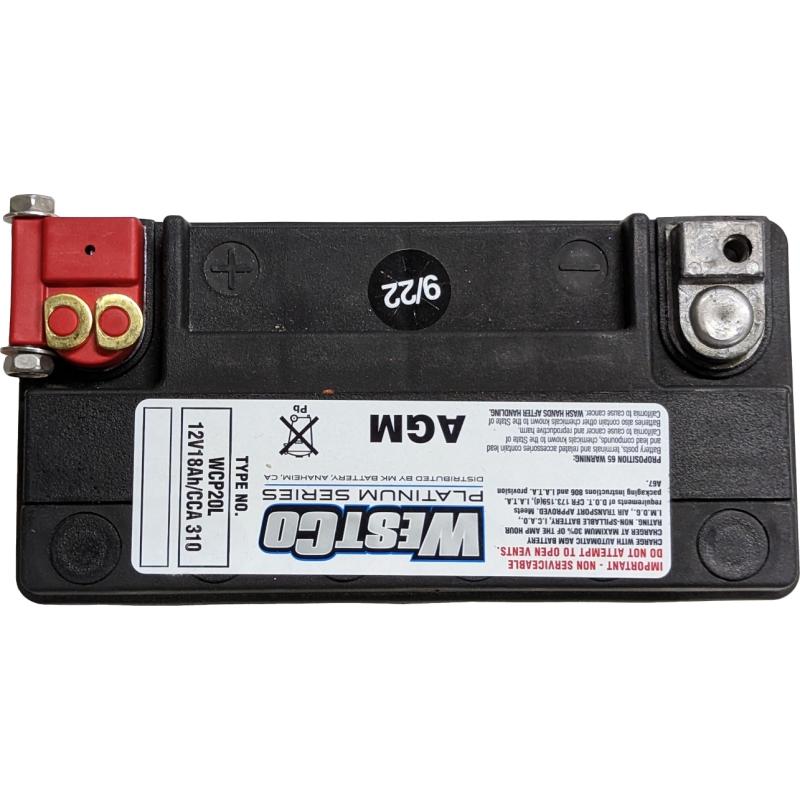 WESTCO ウエストコ バッテリー Platinum 12V/18Ah HARLEY DAVIDSONの画像