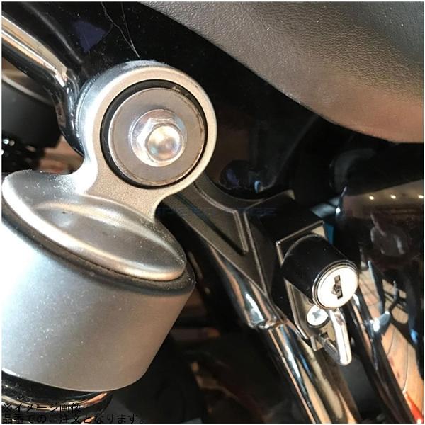 Motone モートーン MMU072 ヘルメットロック 左右共通 アルミ ブラック