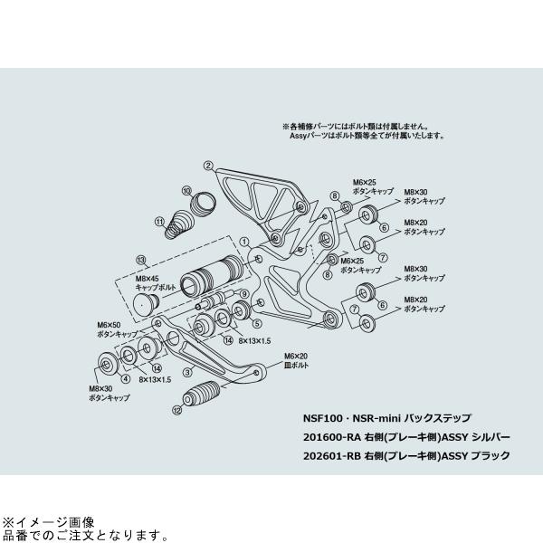 シフトアップ SHIFTUP 201600-SP-10 NSF100 バックステップ リア