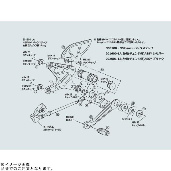 シフトアップ SHIFTUP 201600-SP-10 NSF100 バックステップ リア