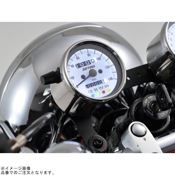 DAYTONA（デイトナ） 機械式スピードメーター インジケーター付き 140km／h タイプ：ブラックボディ／ホワイトパネル スピードメーター  電装系 : ウェビック1号店 - 通販 - Yahoo!ショッピング Daytona (デイトナ) 機械式 スピードメーター140 BK/WHT/IND