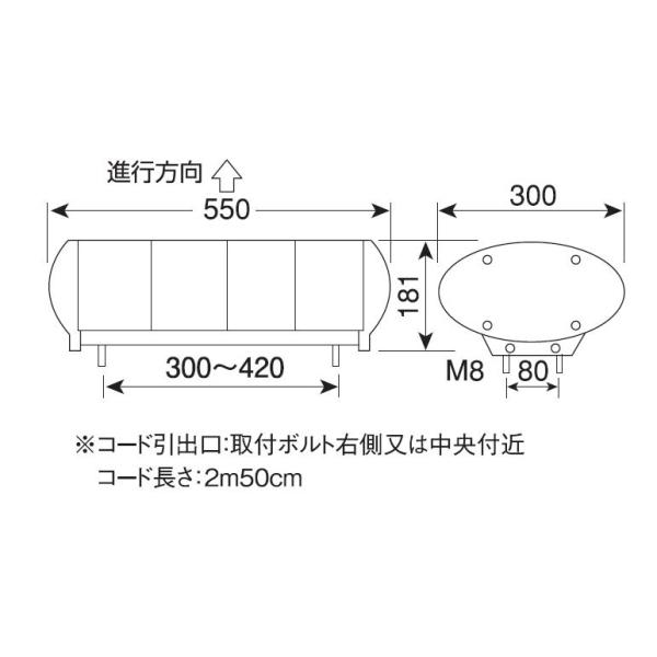 小糸製作所 Koito LED55BRSM LED 赤色 散光式警光 M型 55型(幅550mm 