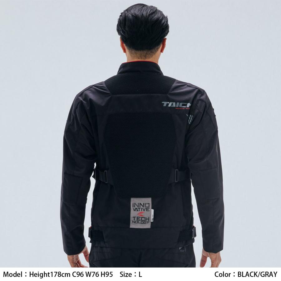 RS TAICHI RSタイチ RSJ340 コンパス エアー ジャケット カラー:BLACK/GRAY サイズ:WLの画像