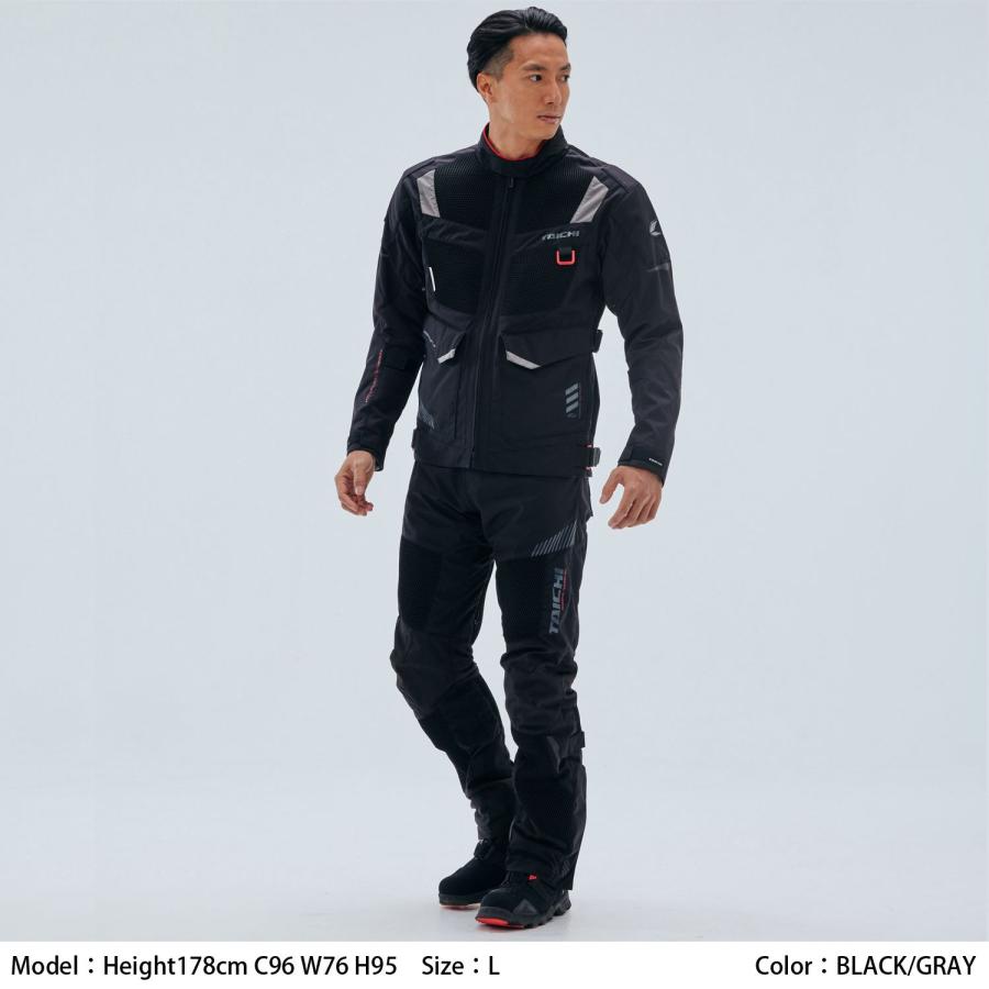 RS TAICHI RSタイチ RSJ340 コンパス エアー ジャケット カラー:BLACK/GRAY サイズ:WLの画像