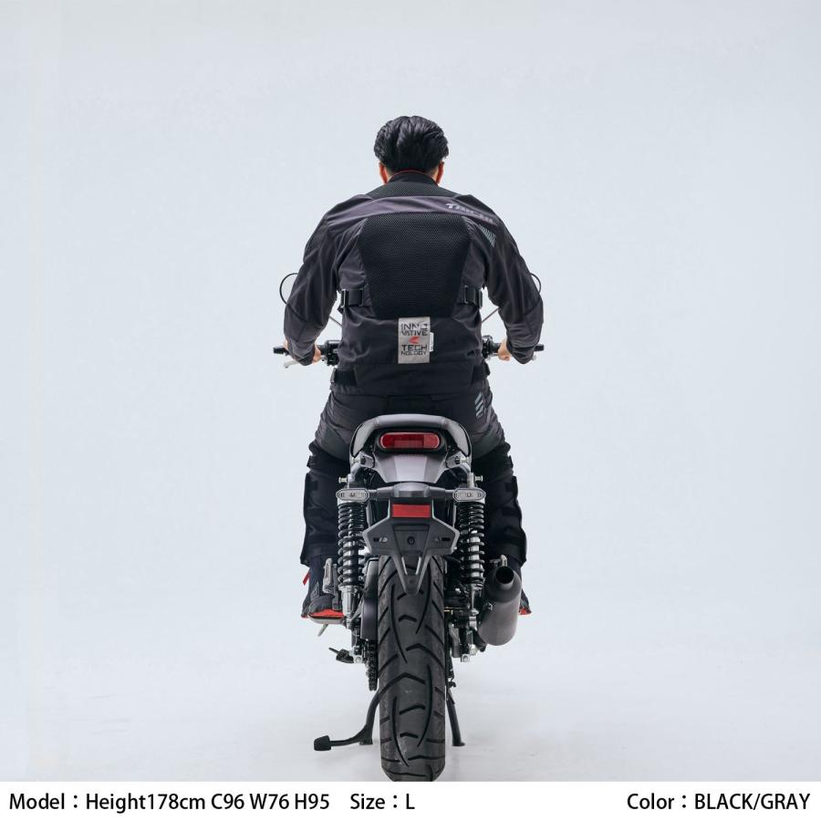 RS TAICHI RSタイチ RSJ340 コンパス エアー ジャケット カラー:BLACK/GRAY サイズ:WMの画像