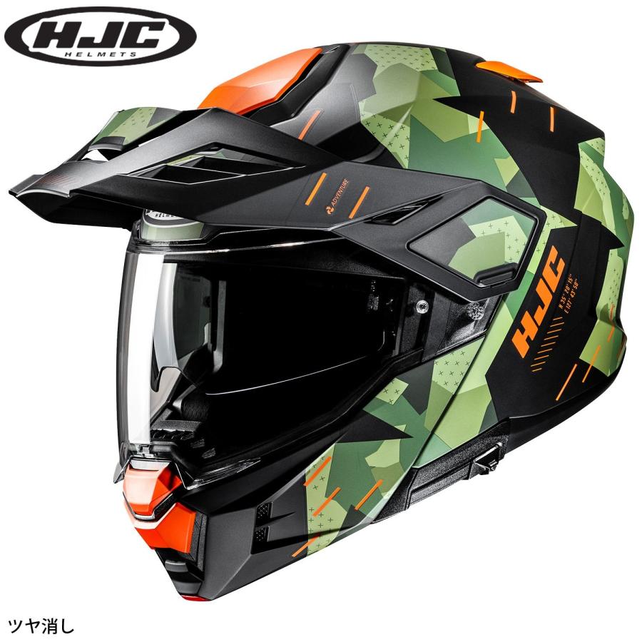 HJC ヘルメット HJH302 i80ROKI カラー：BLACK/GREEN(MC47SF) サイズ