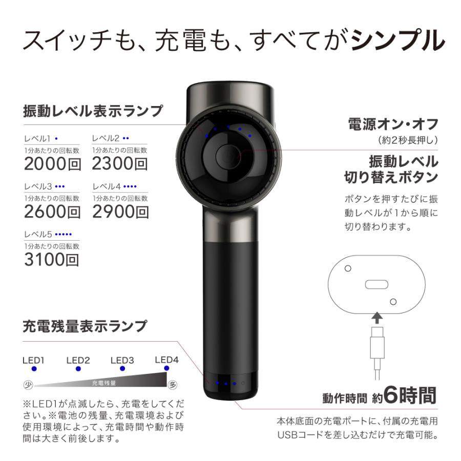 マッサージガン MYTREX REBIVE 肩こり 足 全身 筋膜リリース マッサージ機  ハンディガン ギフトプレゼント | MYTREX | 15