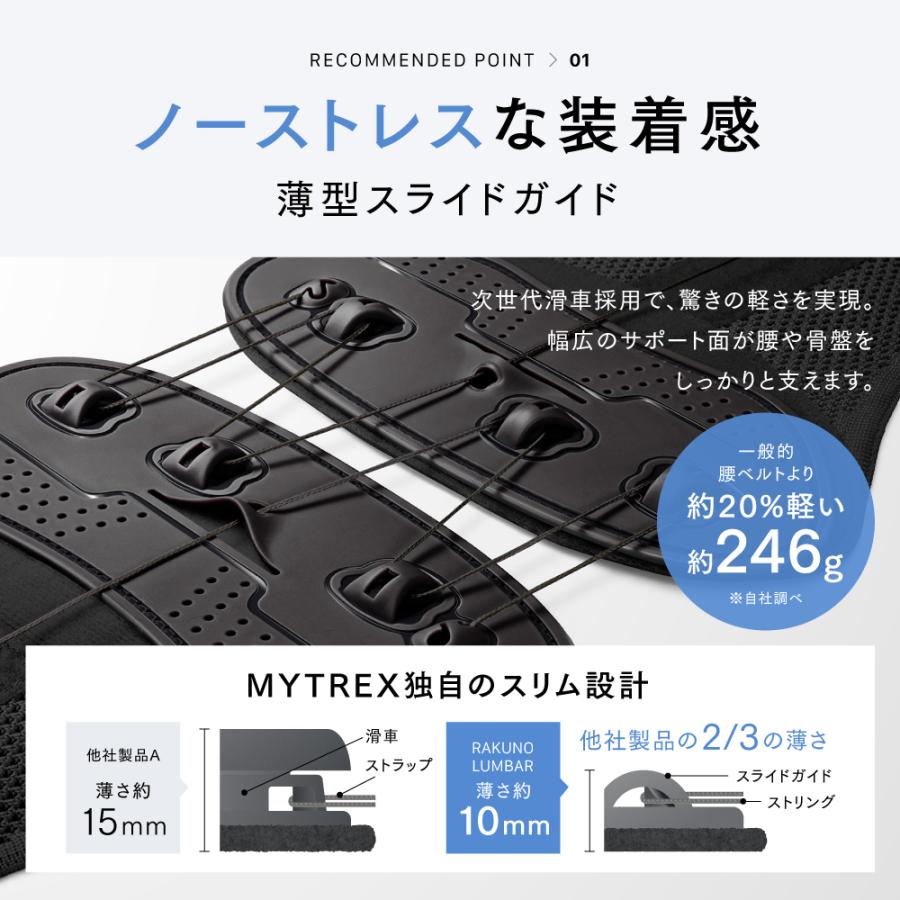 MYTREX（マイトレックス） 超軽量腰ベルト RAKUNO LUMBAR ラクーノ