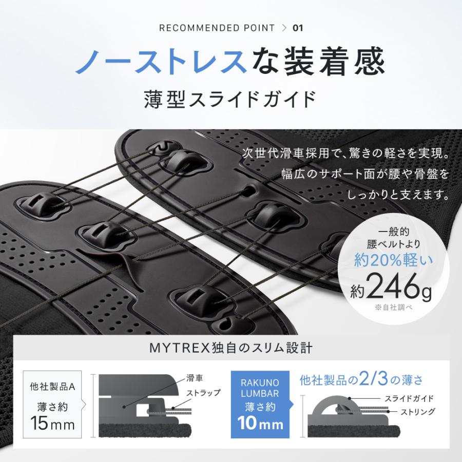 MYTREX（マイトレックス） 超軽量腰ベルト RAKUNO LUMBAR ラクーノ