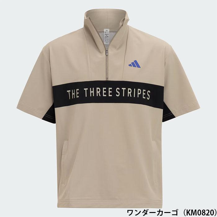 ADIDAS GOLF アディダス ゴルフ カラーブロック ハーフジップ 半袖