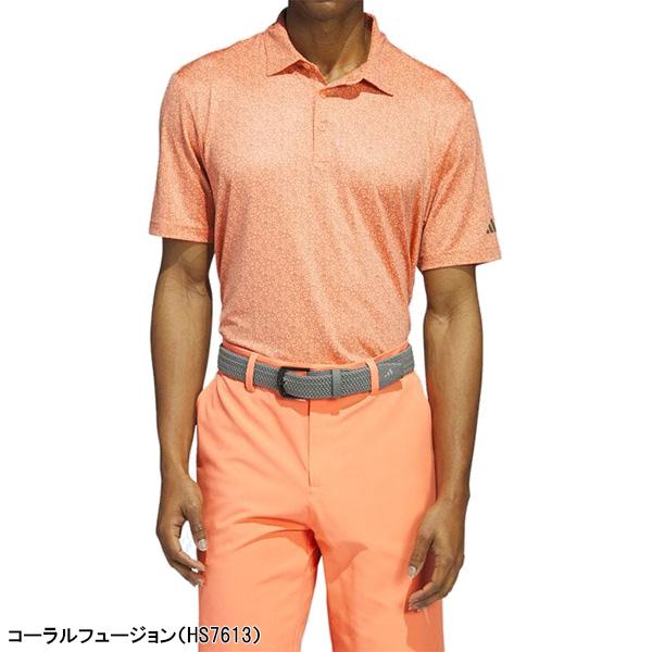 アディダス ゴルフ 半袖 ポロシャツ ミニフラワープリント メンズ