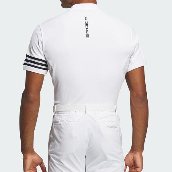 アディダス ゴルフ 半袖 モックネックシャツ スリーストライプス IKK67