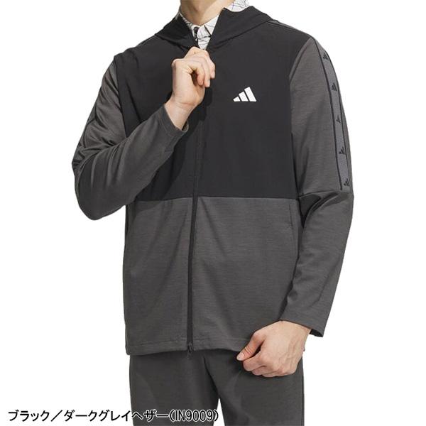 アディダス ゴルフ 長袖 フルジップ ブルゾン ファブリックミックス