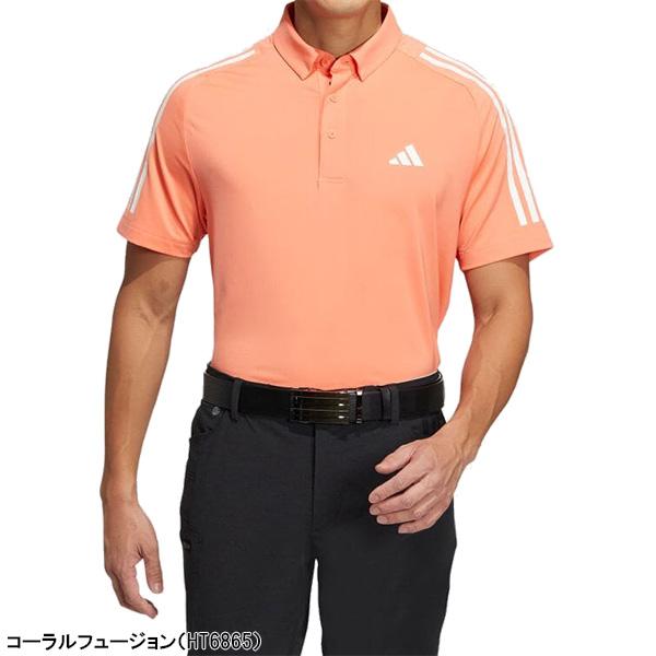 アディダス ゴルフ 半袖 ポロシャツ ボタンダウンシャツ スリー
