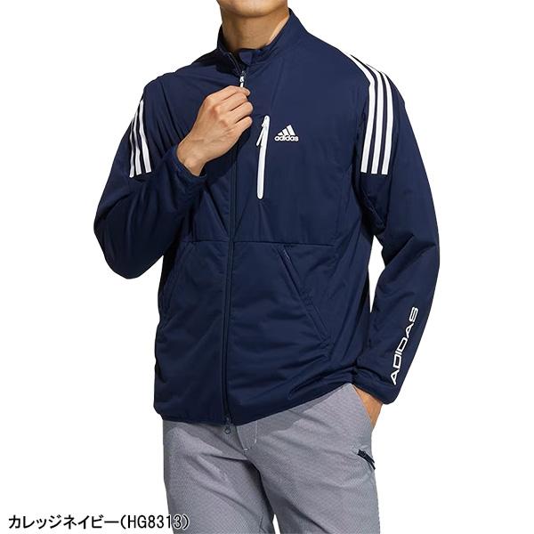 アディダス ゴルフ 長袖 フルジップ ジャケット スリーストライプス