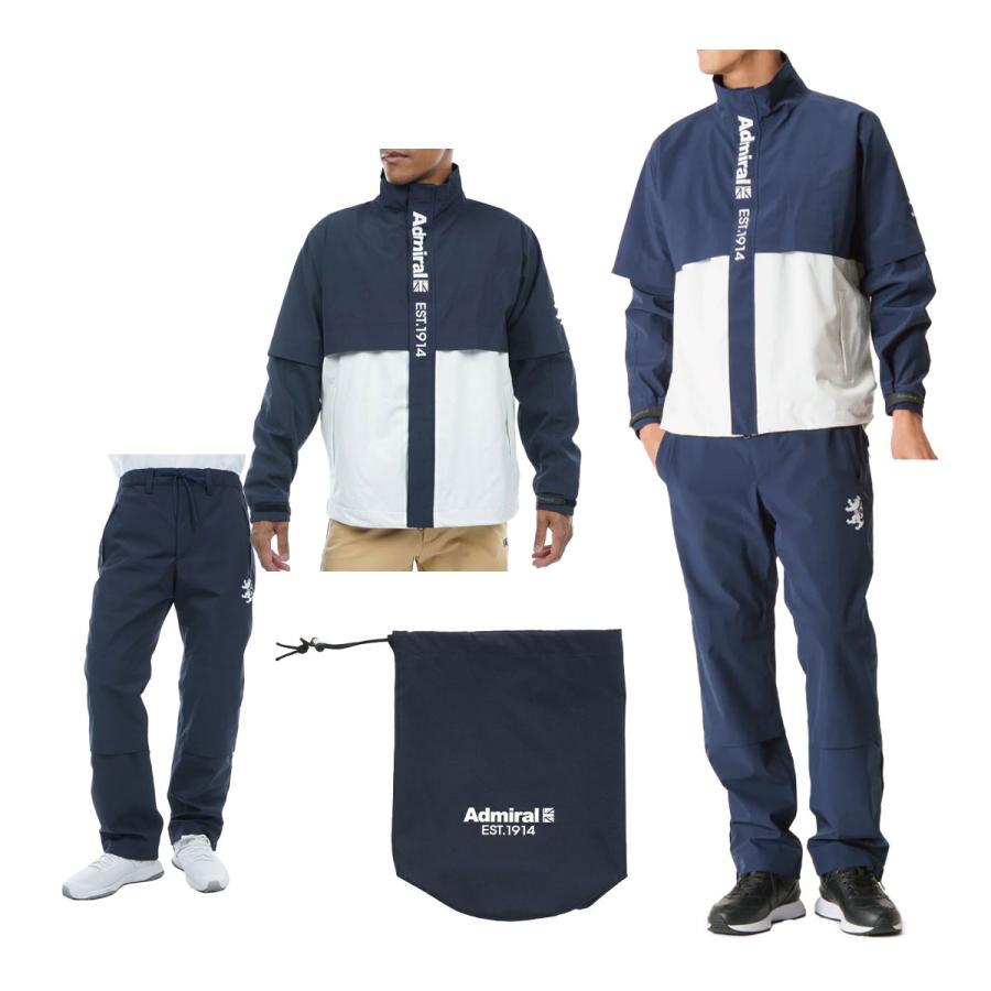 アドミラル　レインウェアセットアップ　カッパM Admiral アドミラル ゴルフ 2WAY レインウェア 上下セット