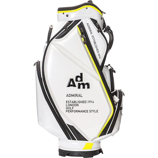 【新品】アドミラルゴルフ 9型 キャディバッグ モノグラム スタンド式　ホワイト Admiral Golf アドミラルゴルフ 9型 スタンドキャディバッグ