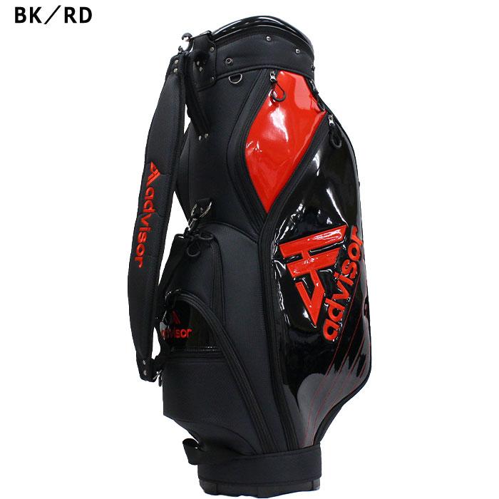 ADVISOR/アドバイザー エナメル キャディバッグ9型【レッド】超美品！ ゴルフ ADVISOR/アドバイザー エナメル キャディバッグ9型【レッド】超
