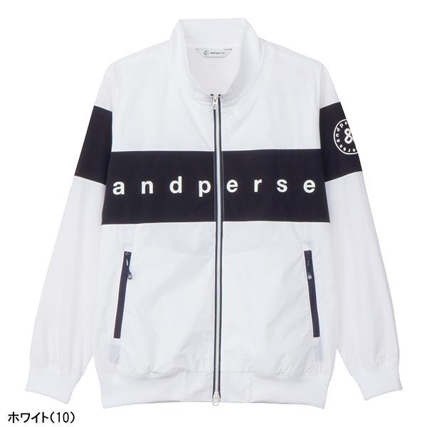 and per se アンパスィ 長袖 フルジップブルゾン ストレッチ エ