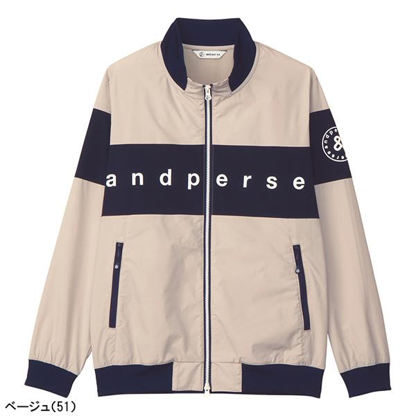 and per se アンパスィ 長袖 フルジップブルゾン ストレッチ エ