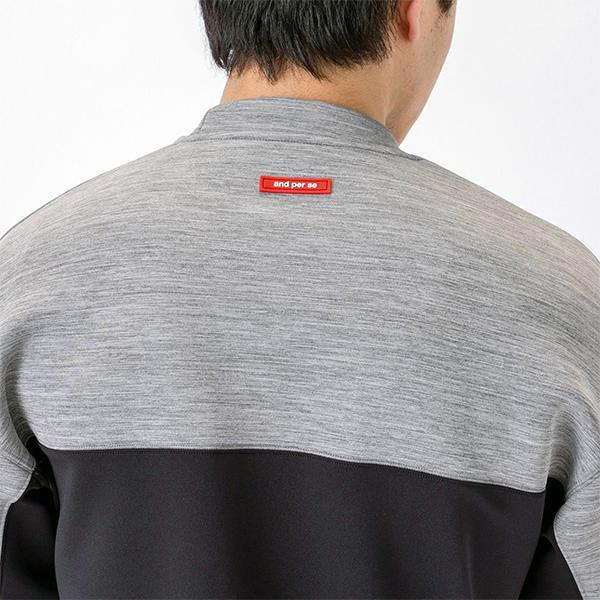 and per se（アンパスィ） 長袖 FlexMagic クルーネック ダンボール