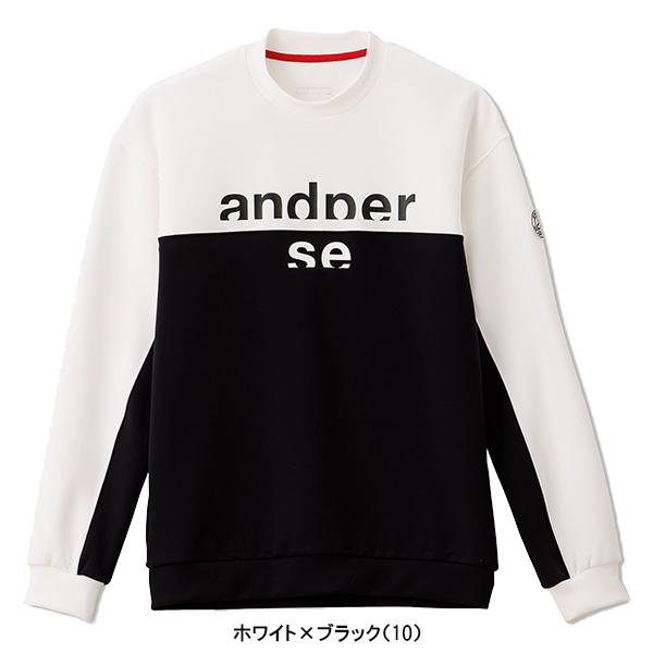 and per se FlexMagicクルーネックダンボールスウェット　LL and per se アンパスィ ゴルフウェア スウェット メンズ