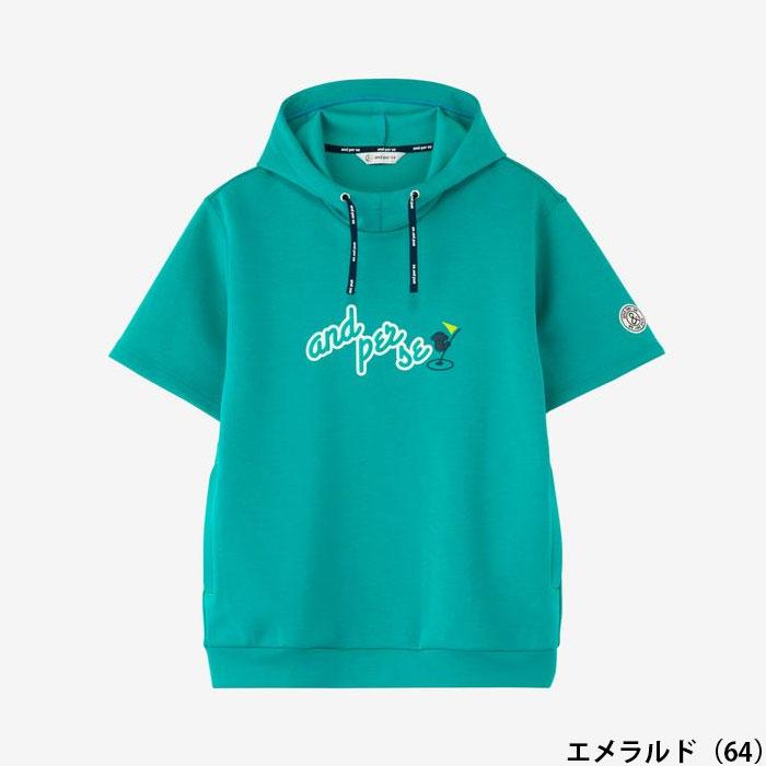 and per se（アンパスィ） 半袖 ハイネック プルオーバー ショット