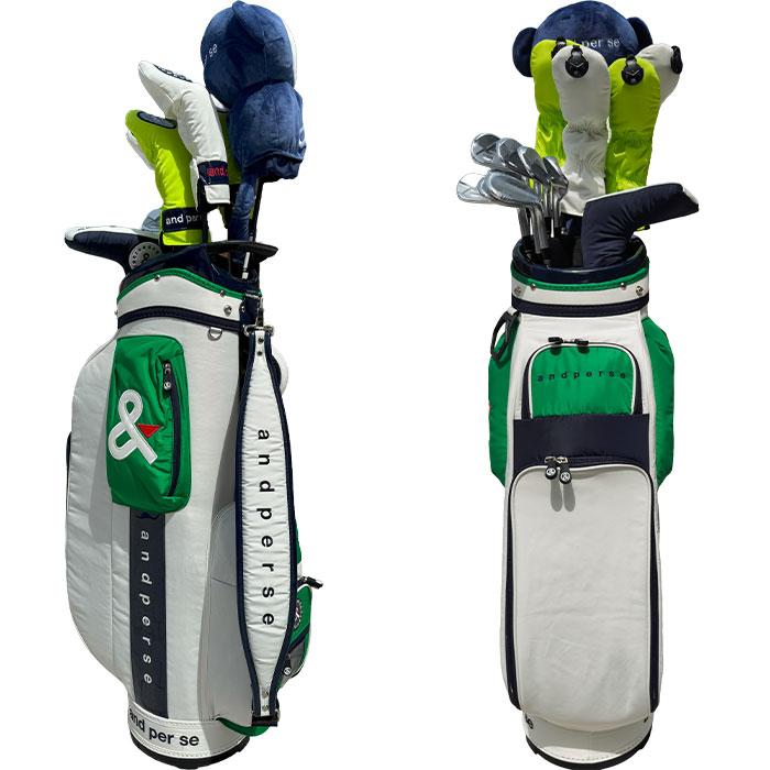 アンパスィ キャディバッグ 9.0型 AUS7995 別注 ネームプレート