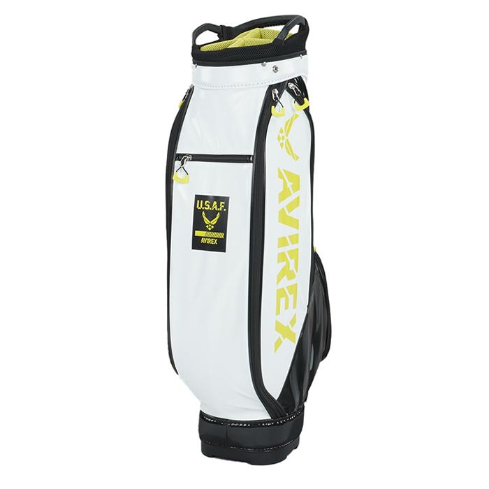 アビレックスゴルフ　キャディバッグ ホワイト U.S.A.F.ロゴ付き 楽天市場】AVIREX GOLF アヴィレックスゴルフ セルフスタンド付き