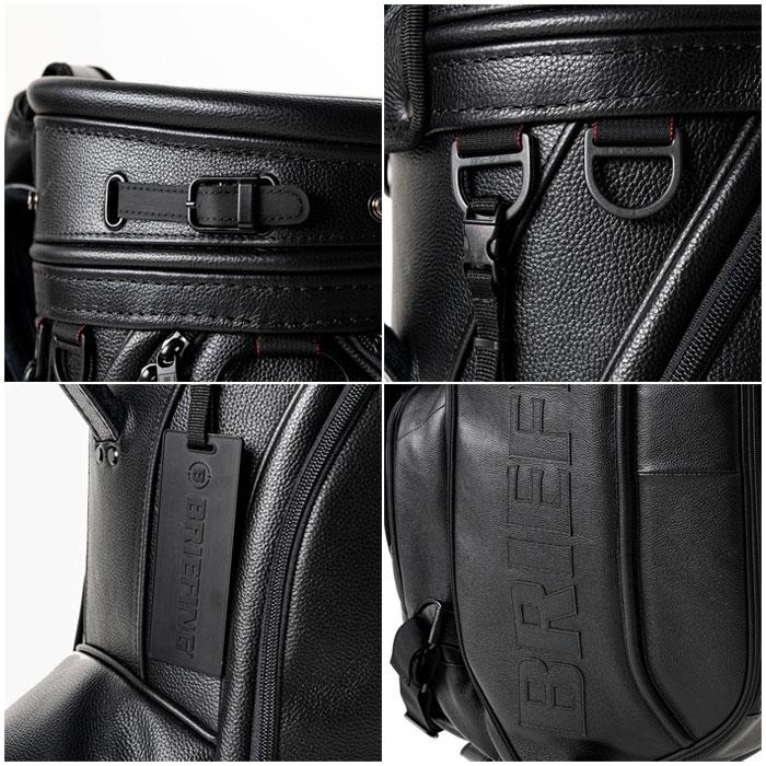 【２点セット】 ブリーフィング ゴルフ 9.5型 キャディバッグ CR-11 レザーシリーズ 最上級ライン カートタイプ BRG221D07 【GMS2664494338】(96120円)
