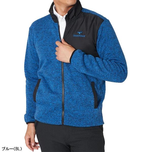 BRIDGESTONE - ブリヂストンゴルフ 前開きブルゾン 秋冬【B-02】 長袖前開きブルゾン(M BK(ブラック)): アパレル