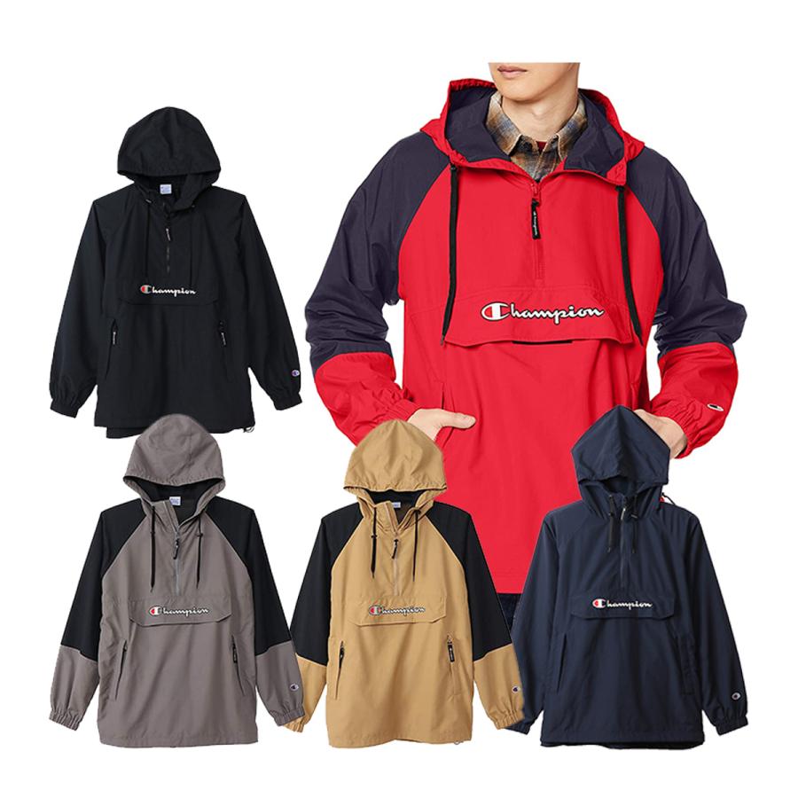 チャンピオン 撥水 裏メッシュ ライトアウター アクションスタイル アノラックパーカー（Champion ANORAK PARKA）C3-R603 メンズ フーディー マウンテンパーカー Champion（チャンピオン） アノラックパーカー メンズ 撥水 フード