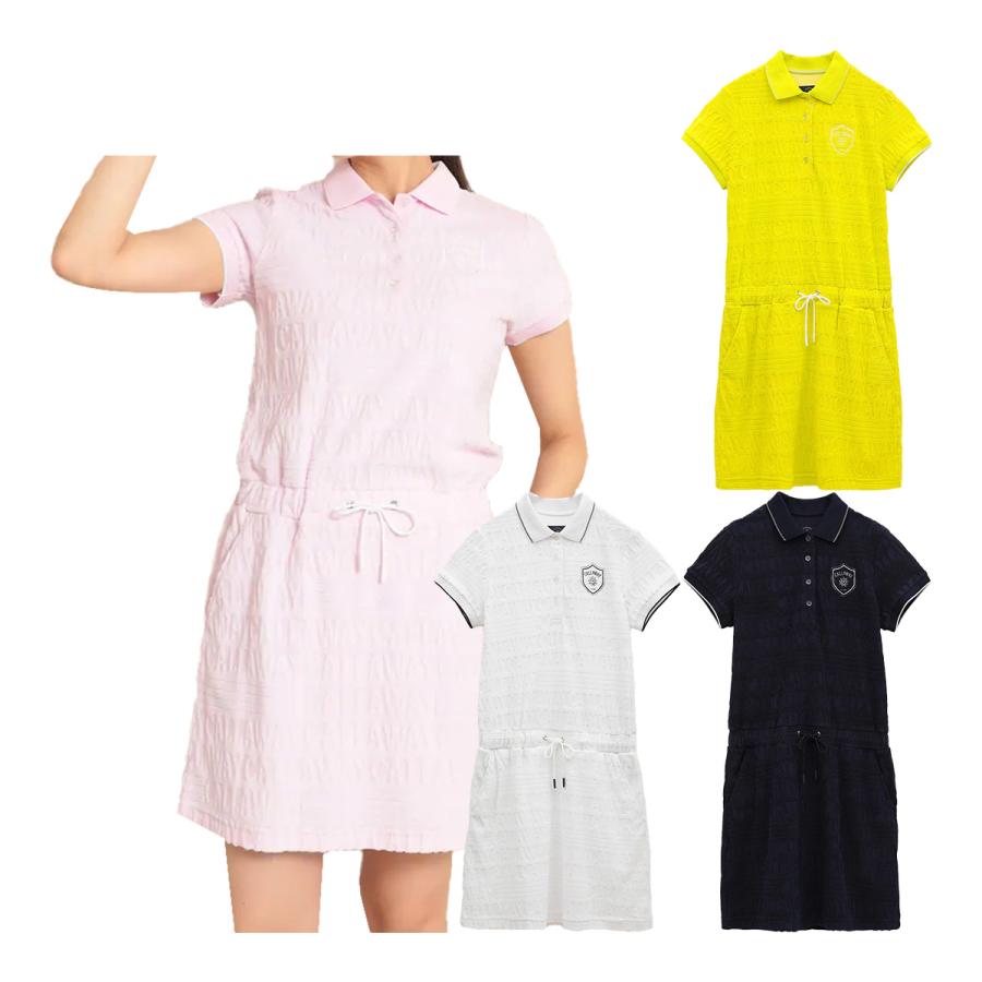 Callaway レディース キャロウェイ 半袖 パイルジャガードワンピース