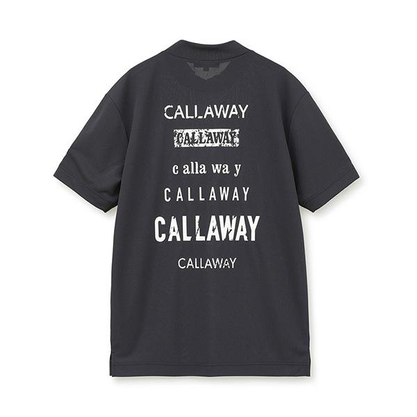Callaway キャロウェイ 半袖 モックネックシャツ バックプリント