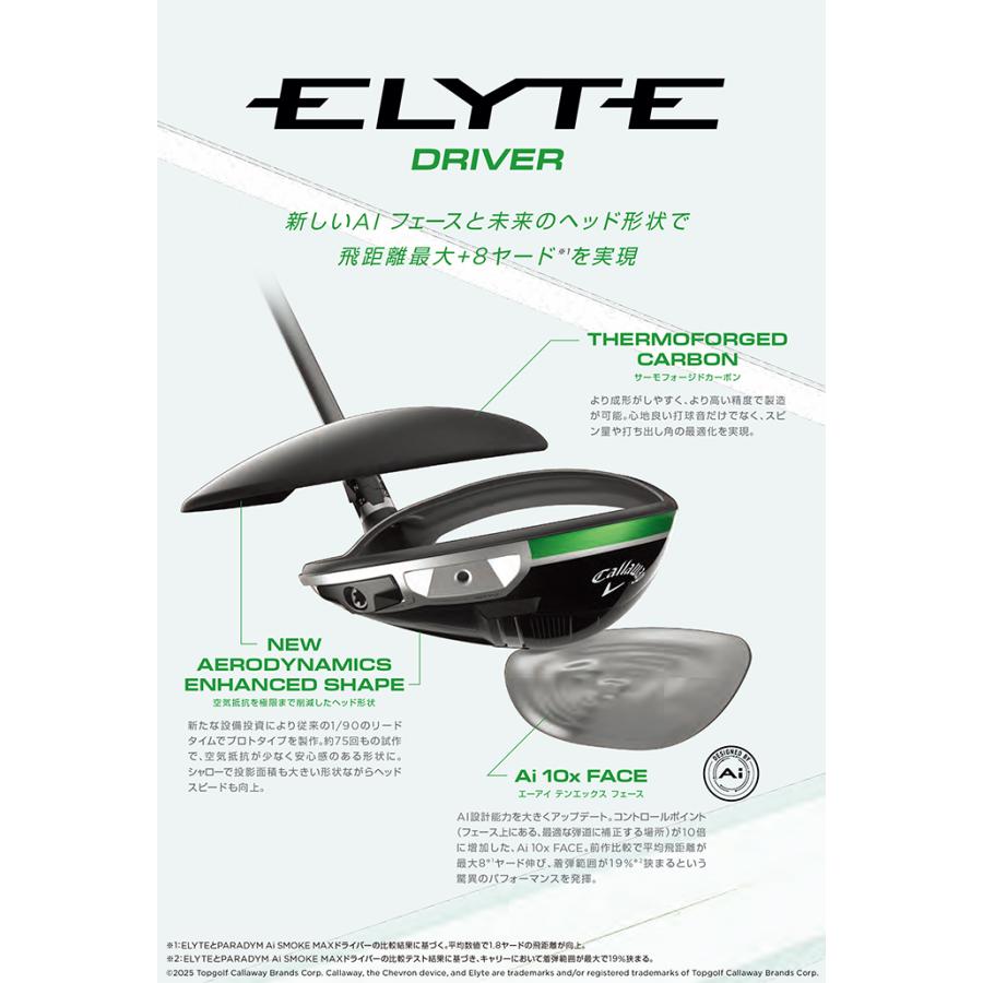 ELYTE キャロウェイ ドライバー VENTUS GREEN 50／TENSEI 60 for