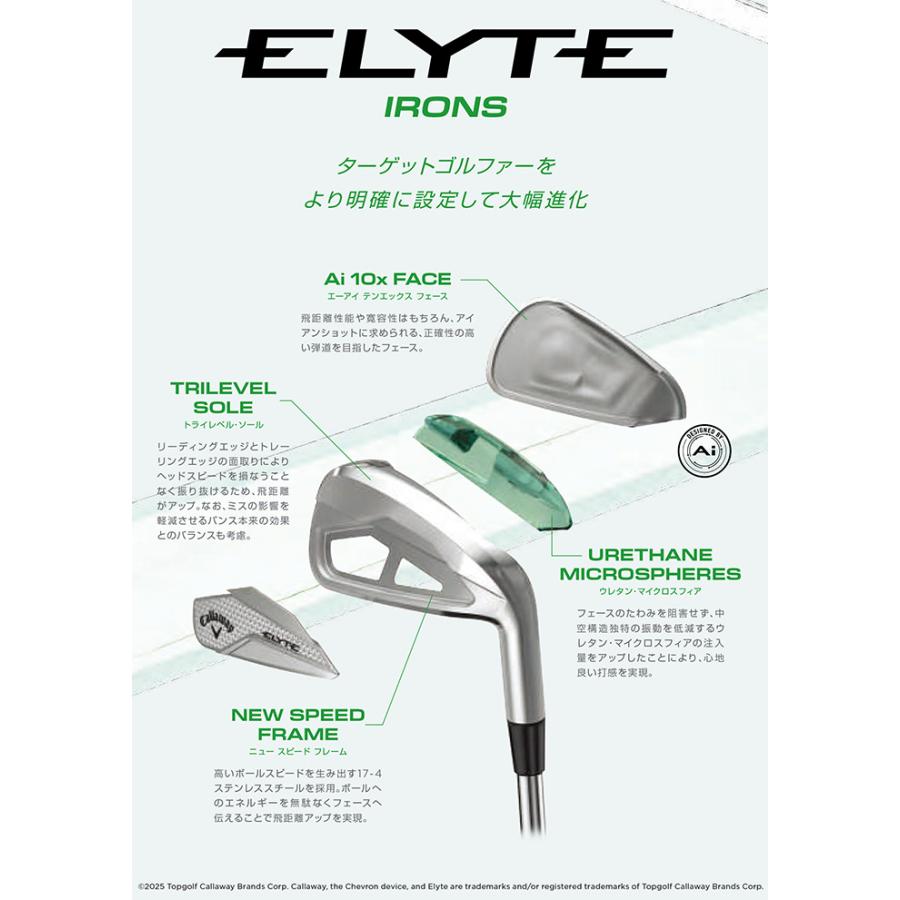 キャロウェイ ELYTE MAX FASTアイアン 6-9I,PW,AW エリート MAX FASTアイアン / ELYTE MAX FAST iron（#6-PW