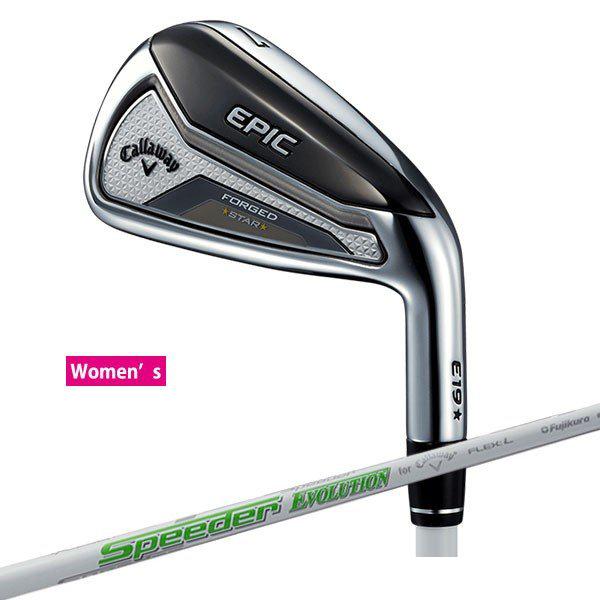 レディース キャロウェイ EPIC FORGED STAR アイアン 5本セット #7-PW、SW Speeder EVOLUTION for CW カーボンシャフト 2019年モデル 日本仕様