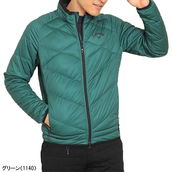 キャロウェイ callaway 中綿ジャケット スターストレッチ 緑 3L Callaway（キャロウェイ） 長袖 フルジップ 中綿ブルゾン スター
