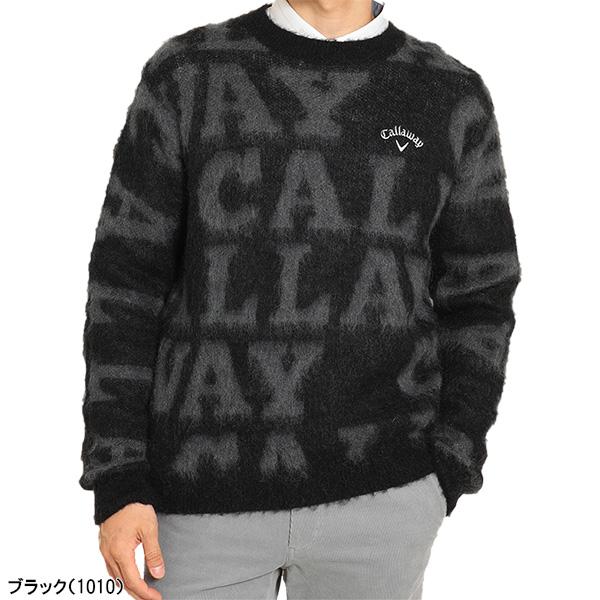 Callaway（キャロウェイ） 長袖 ロゴジャガード クルーネックモヘア