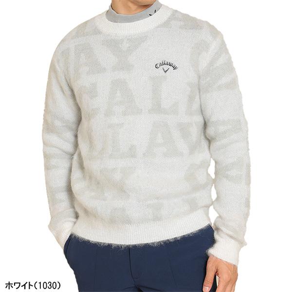 Callaway（キャロウェイ） 長袖 ロゴジャガード クルーネックモヘア