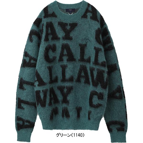 Callaway（キャロウェイ） 長袖 ロゴジャガード クルーネックモヘア