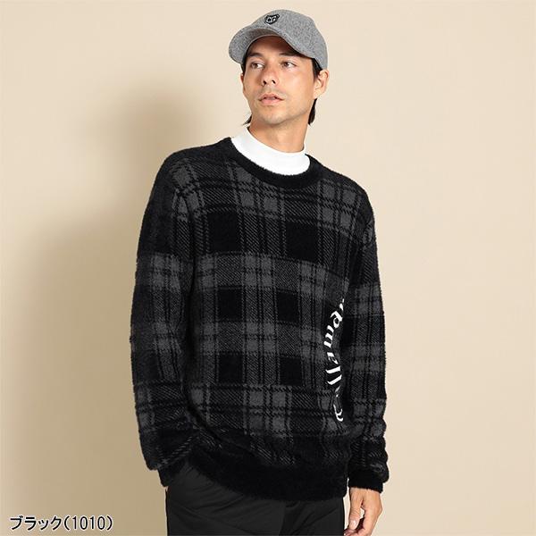 Callaway（キャロウェイ） 長袖 チェックジャガード ヘアリーニット
