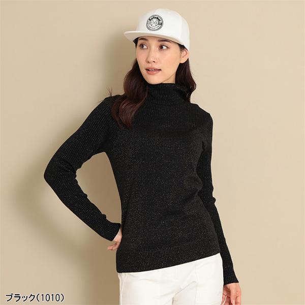 ☆coco☆C23218202　レディースニット　ブラック　Lサイズ Callaway レディース キャロウェイ 長袖 タートルネック リブ