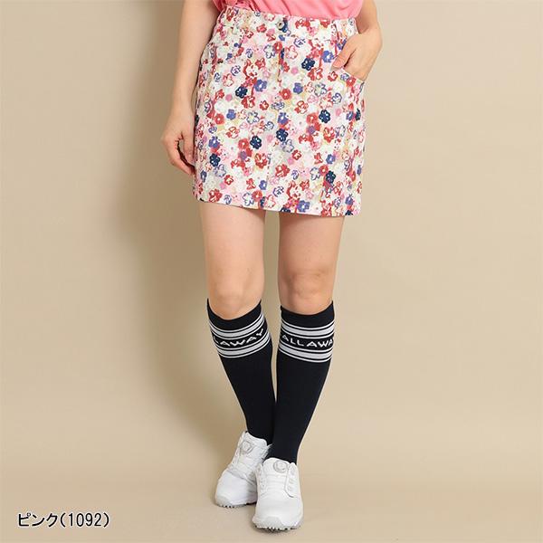 Callaway レディース ゴルフスカート 花柄 Lサイズ Callaway（キャロウェイ） レディース ストライプドビーフラワー