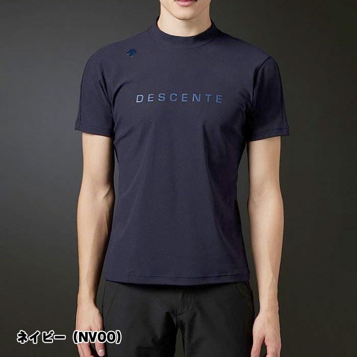 DESCENTE（デサント） ゴルフ 半袖 モックネックシャツ 吸汗速乾 UV